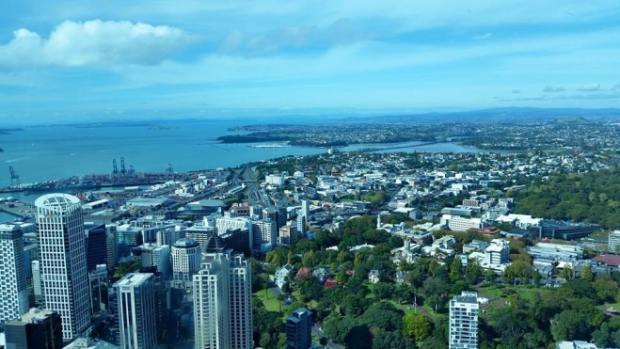 View of Auckland Harbour from Sky Tower